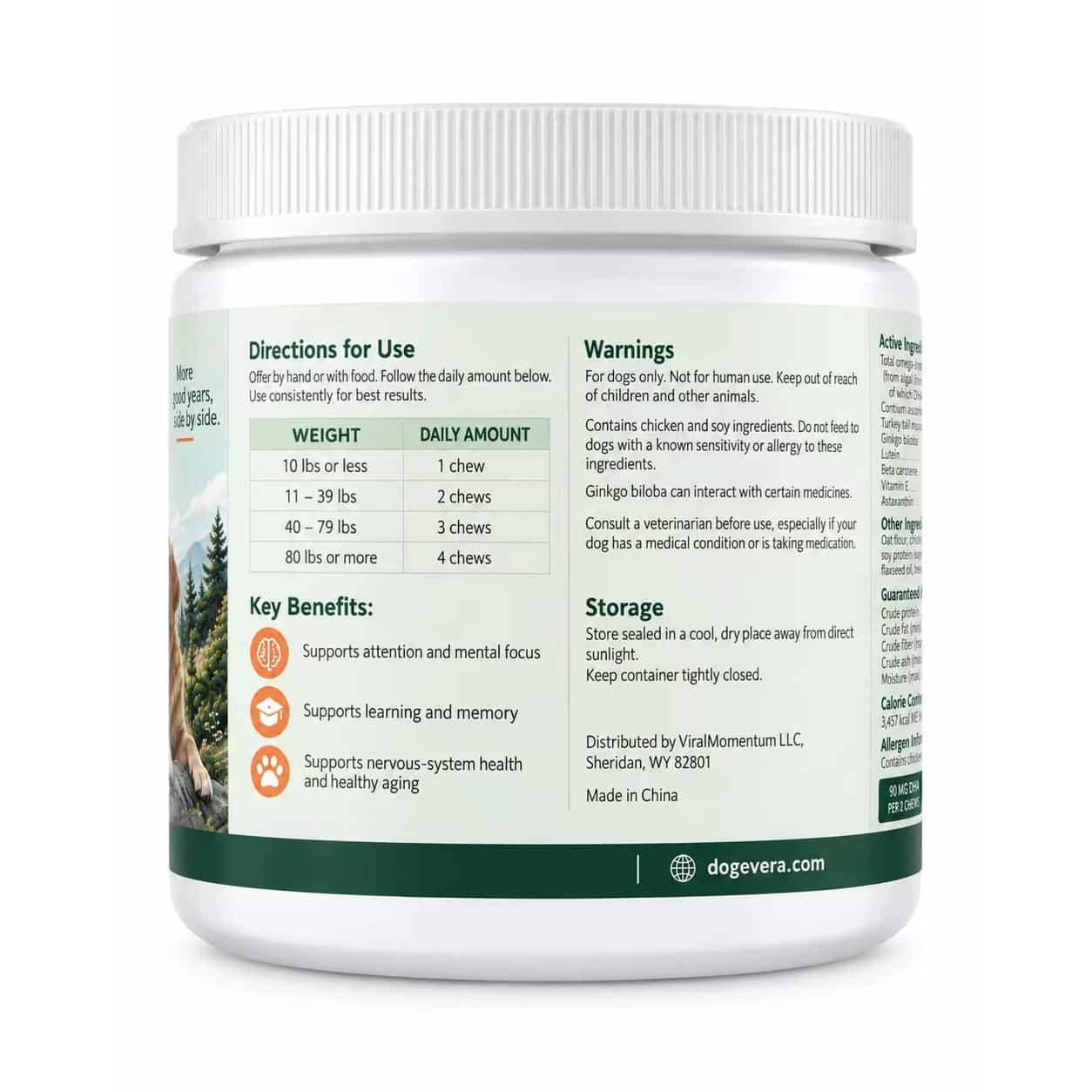 Dogevera Brain & Cognitive Support Soft Chews for Dogs thumbnail 8
