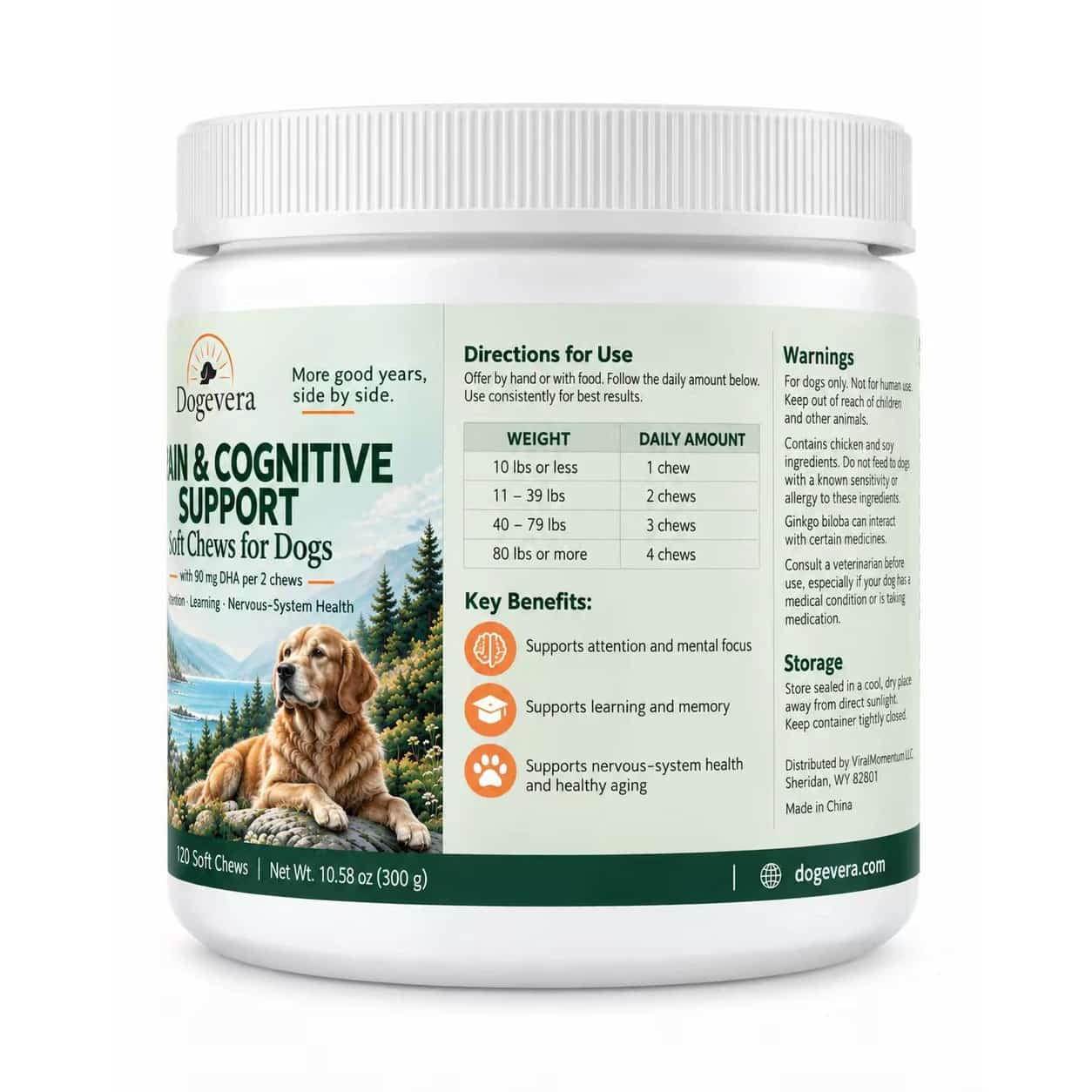 Dogevera Brain & Cognitive Support Soft Chews for Dogs thumbnail 7
