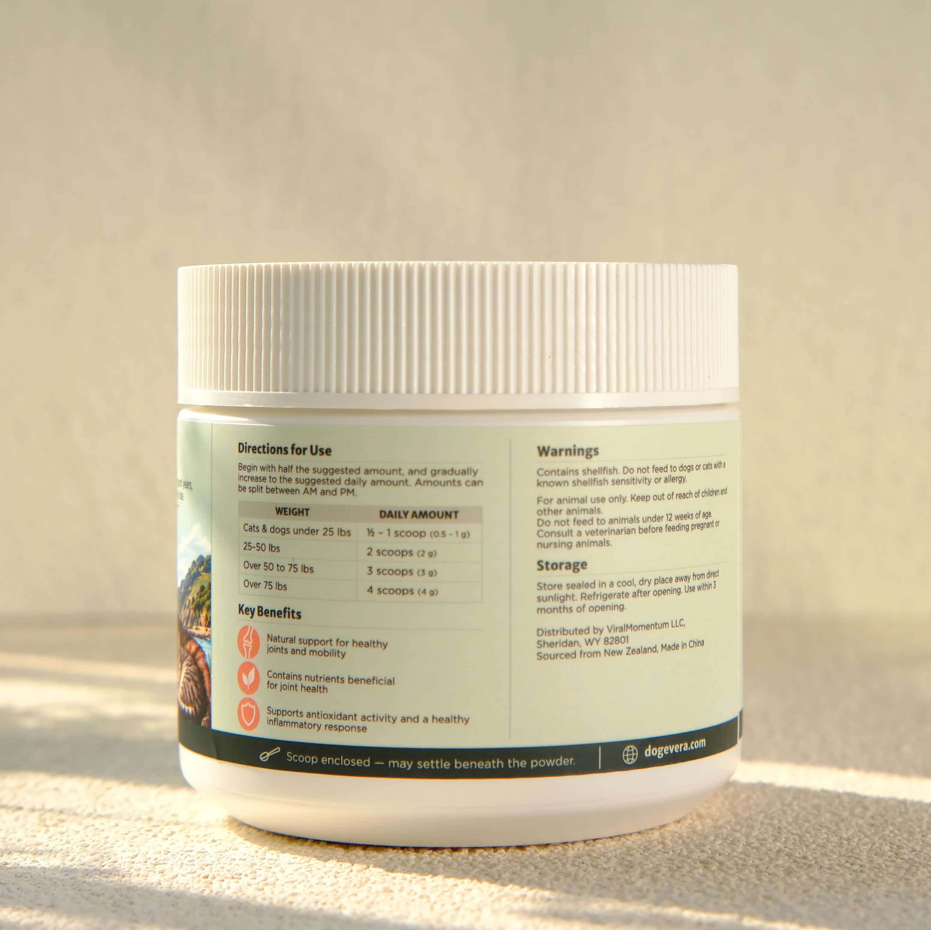 Dogevera 100% New Zealand Green-Lipped Mussel Powder for Dogs thumbnail 8