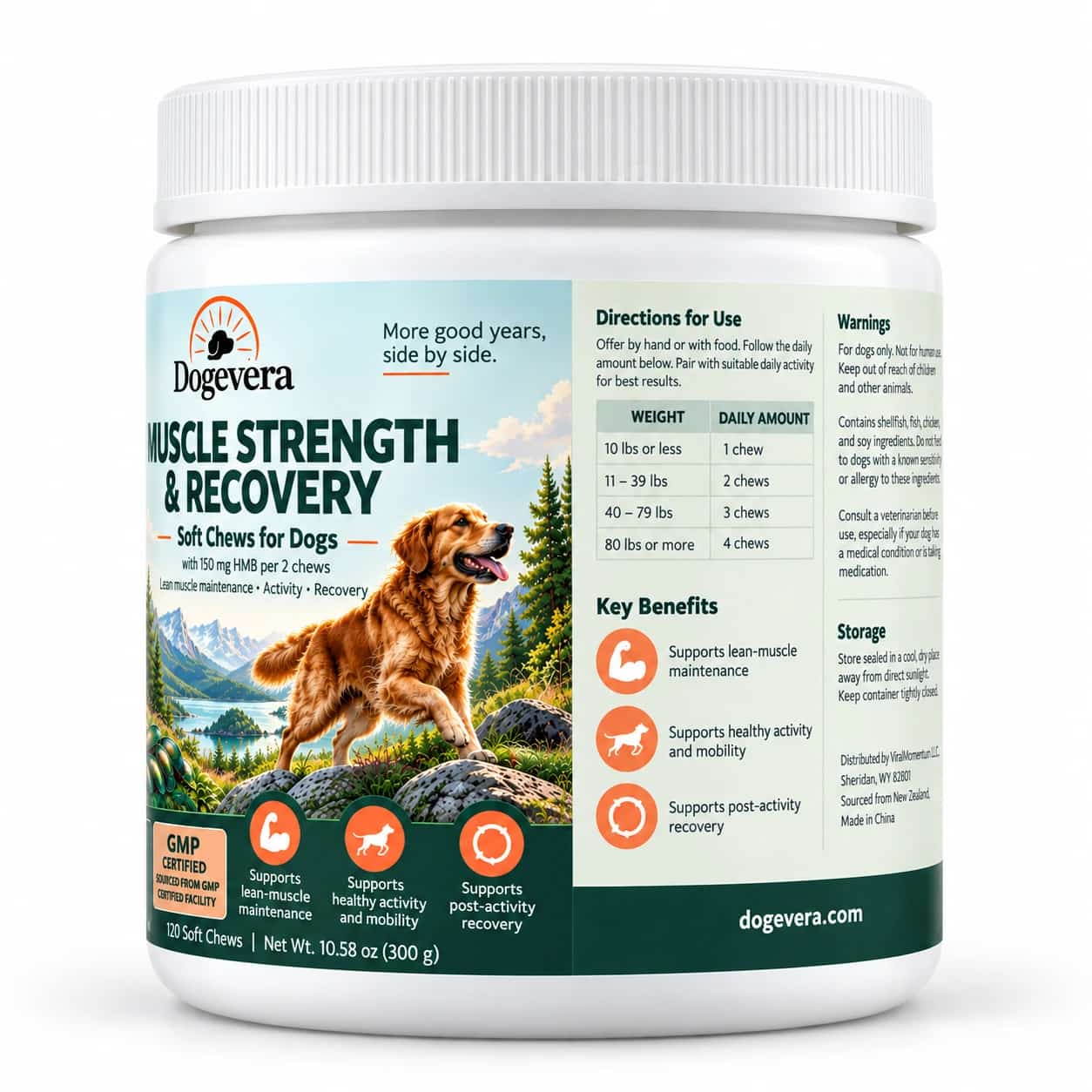 Dogevera Muscle Strength & Recovery Soft Chews for Dogs thumbnail 7