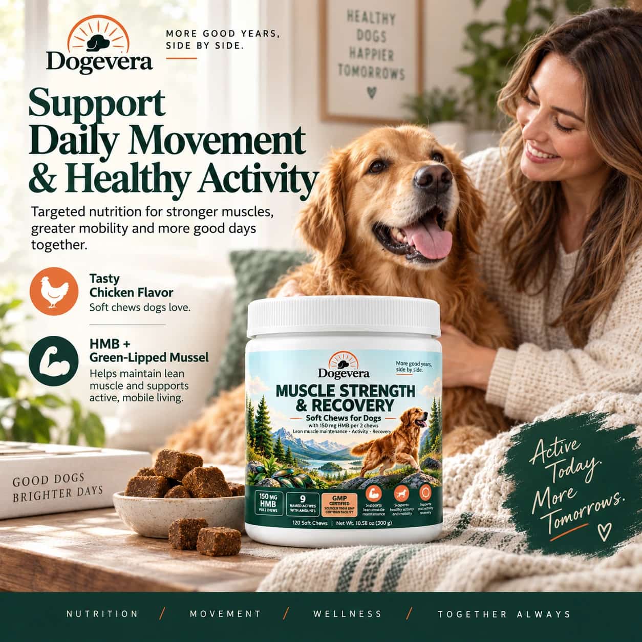 Dogevera Muscle Strength & Recovery Soft Chews for Dogs thumbnail 2
