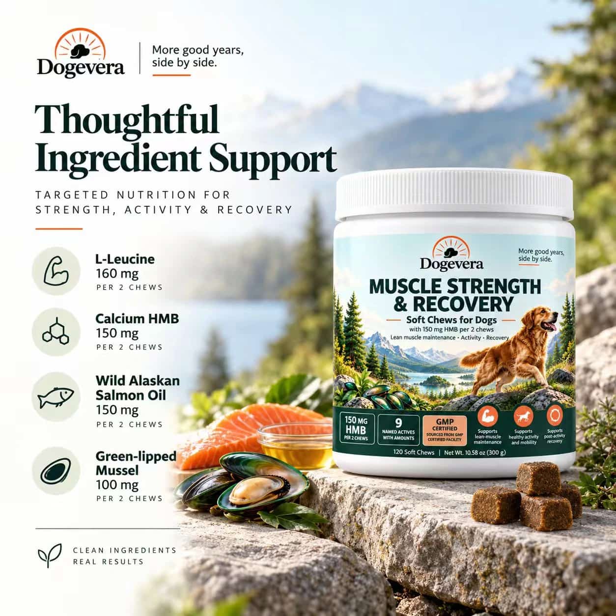 Dogevera Muscle Strength & Recovery Soft Chews for Dogs thumbnail 4