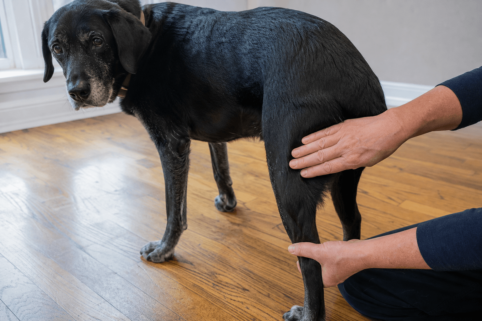 Hinterbeine werden dünn beim Hund: Muskelabbau statt Gewichtsverlust – oft ein Symptom von Arthrose