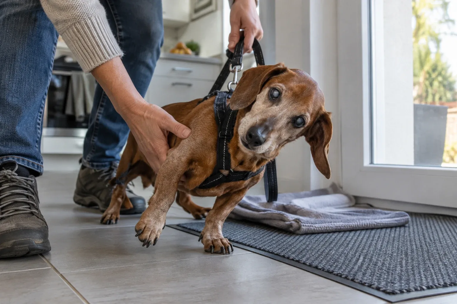 Alter Hund kippt zur Seite: Was jetzt wichtig ist