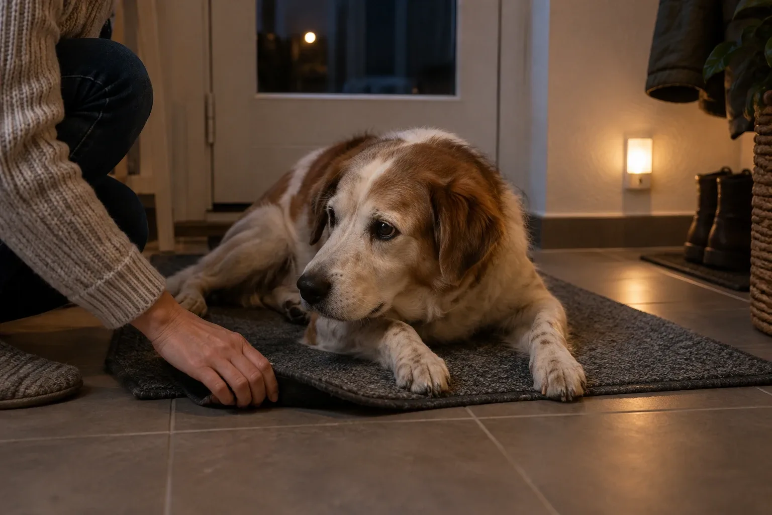Hund nachts unruhig: Ursachen und was jetzt hilft