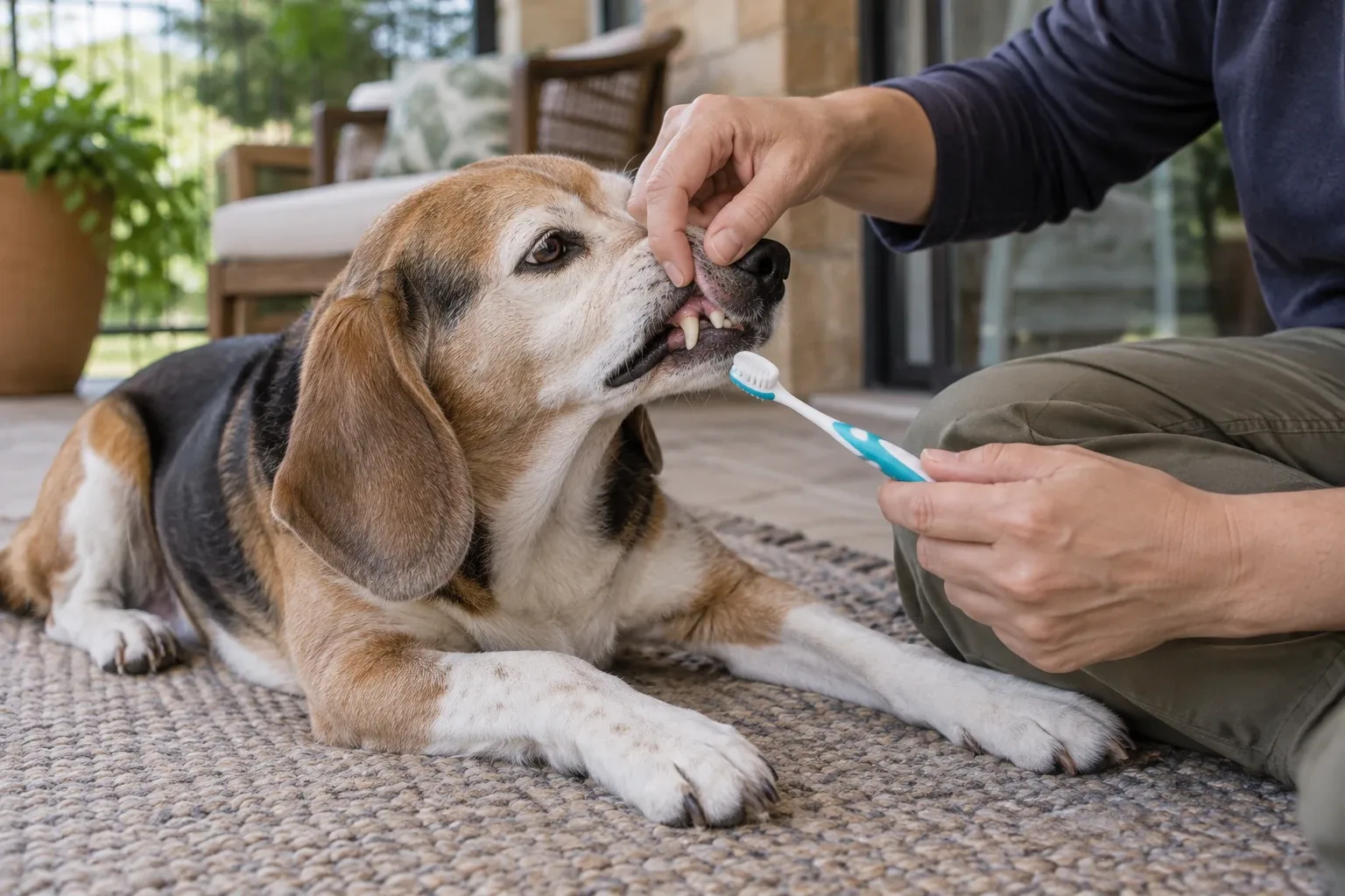 Igiene dentale del cane anziano: la routine settimanale da seguire
