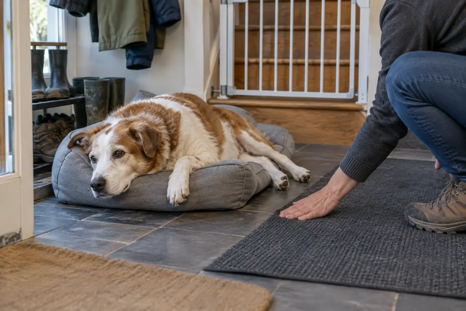 Paralysie du train arrière du chien âgé : que faire ?