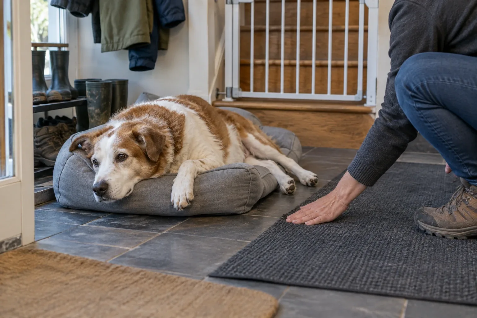 Paralysie du train arrière du chien âgé : que faire ?