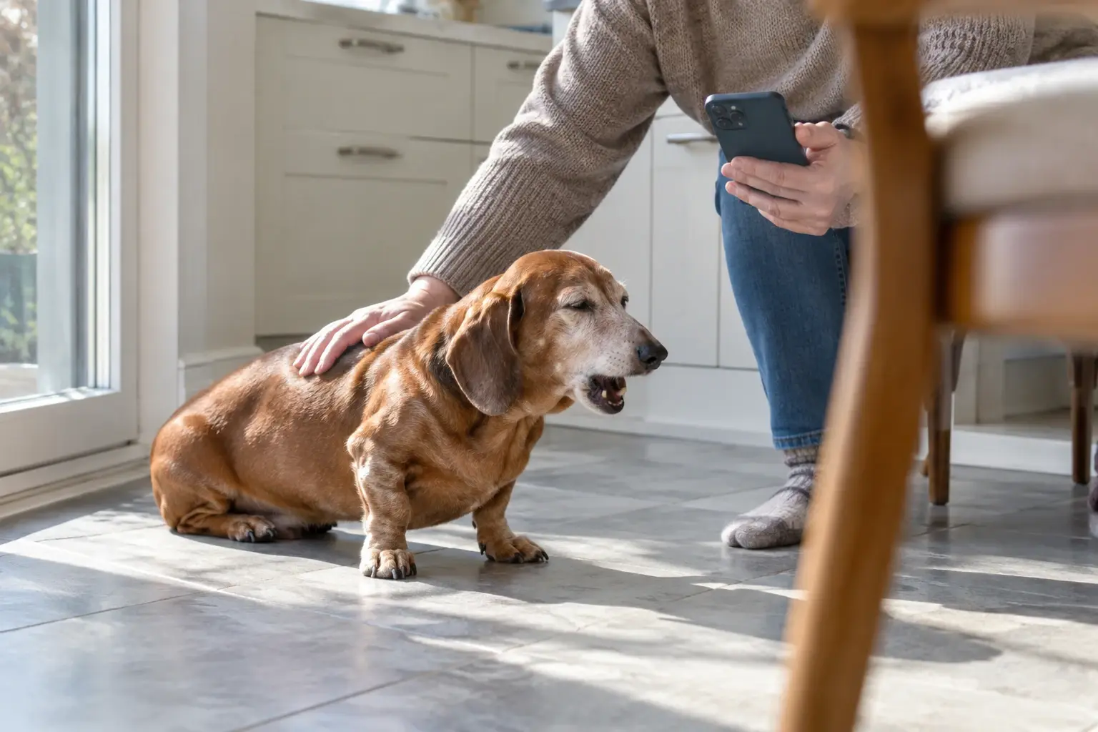Toux du chien âgé : que noter et quand consulter ?