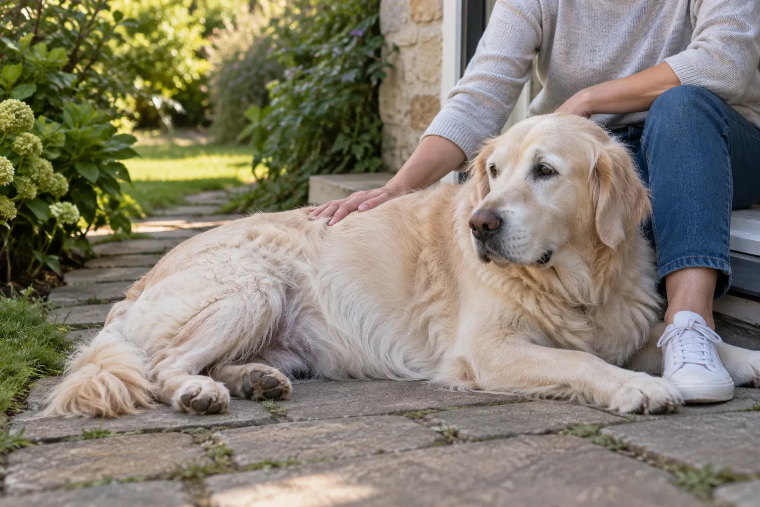 Ventre gonflé chez un chien âgé : quand agir ?